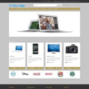 Loja Virtual Eletrônicos Opencart Responsivo Português 198 Com Sistema de Afiliados
