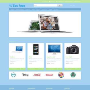 Loja Virtual Eletrônicos Opencart Responsivo Português 198 Com Sistema de Afiliados