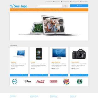 Loja Virtual Eletrônicos Opencart Responsivo Português 198 Com Sistema de Afiliados