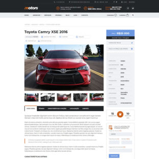 Criar Site Automóveis WordPress Português 1077 S Com Painel Fácil de Editar