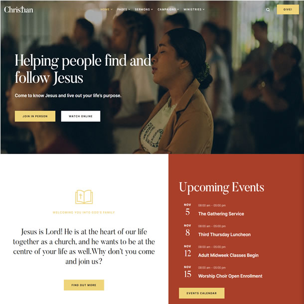 Criar Site Igreja WordPress Responsivo 1254
