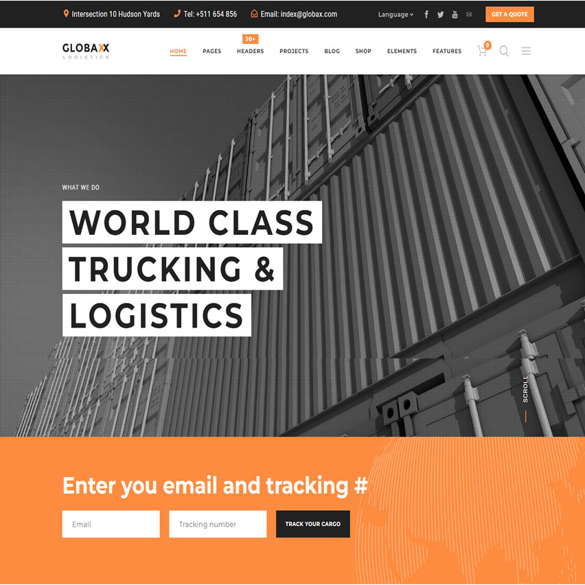 Criar Site Transportadora Logística Wordpress 1773 Fácil de Editar