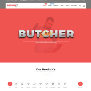 Criar Site Açougue Wordpress Responsivo 1564 S Fácil de Editar
