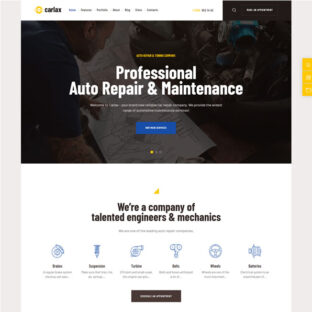 Criar Site Oficina Mecânica Wordpress Responsivo 1563 S Fácil de Editar