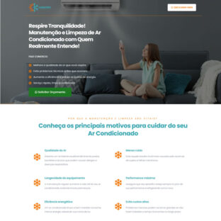 Criar Site Landing Page Ar Condicionado Template Wordpress Elementor 1674 Fácil de Editar