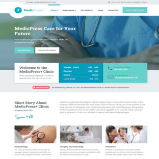 Criar Site Hospital Clínica Médica Template Wordpress 1683 Fácil de Editar