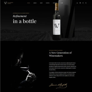 Criar Site Bebida Vinho Template Wordpress 1689 Fácil de Editar