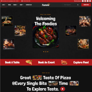 Criar Site Pizzaria Tema Wordpress Restaurante Cardápio 1744S Fácil de Editar