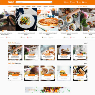 Criar Site de Receitas Culinárias Tema Wordpress 1740 Fácil de Editar