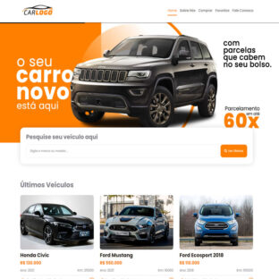 Criar Site Venda de Carros Veículos Novos Usados Seminovos Template Wordpress 1756 Fácil de Editar