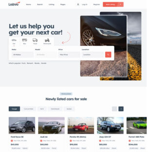 Criar Site Classificados de Carros e Automóveis Template Wordpress Cobre Por Anúncio Fácil de Editar 1794