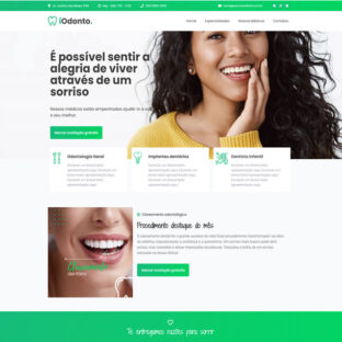 Criar Site Dentista Odonto Template Wordpress Português Elementor Fácil de Editar 1831