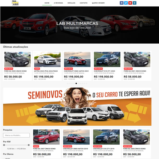 Criar Site Venda de Carros e Veículos Template Wordpress Fácil de Editar 1811