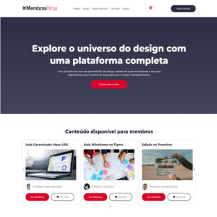 Criar Site Venda de Cursos Com Área de Membros Template Wordpress Português Fácil de Editar 1808