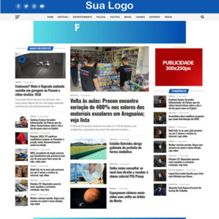 Criar Site Portal de Notícias Template Wordpress Português Fácil de Editar 1847