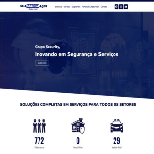 Criar Site Segurança Patrimonial Landing Page Português Template Wordpress Elementor Fácil de Editar 1864