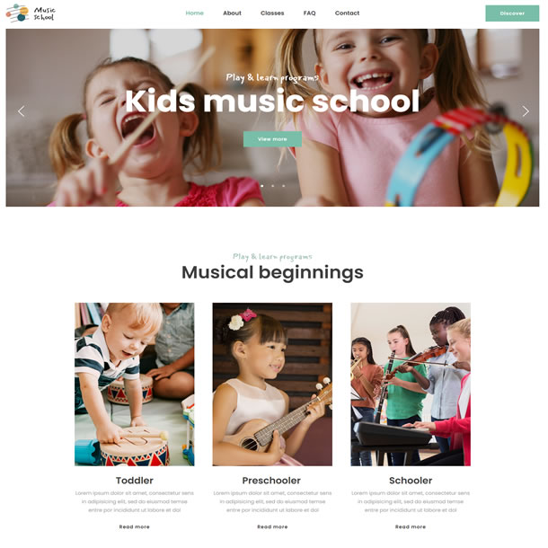 Criar Site de Escola de Música