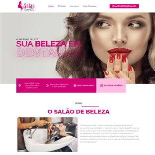 Criar Site de Salão de Beleza Landing Page Português Template Wordpress Elementor Fácil de Editar 1865