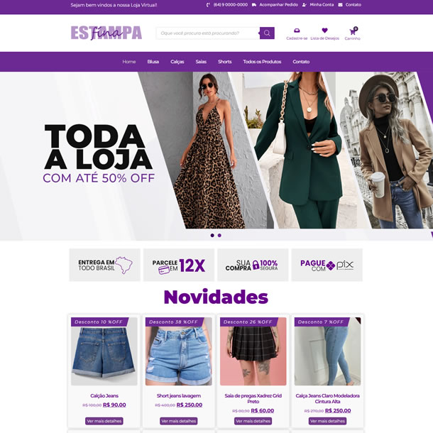 Criar Site de Loja de Roupa Português Template Wordpress Elementor Fácil de Editar 1860