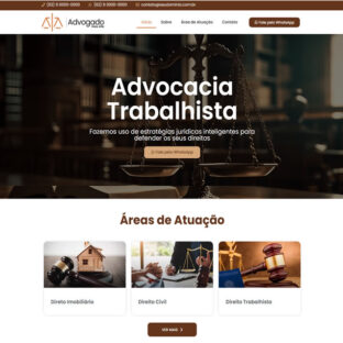 Criar Site de Advogado e Advocacia Português Template Wordpress Elementor Fácil de Editar 1866