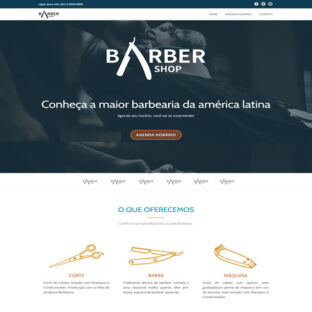 Criar Site de Barbearia Cabeleireiro Cabelo Português Template Wordpress Elementor Fácil de Editar 1863