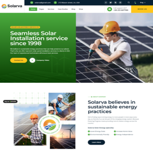 Criar Site Energia Solar Template Wordpress 8 Opções Com Landing Pages 1872