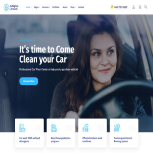 Criar Site Lava Rápido Carros e Automóveis Template Wordpress Elementor Fácil de Editar 1881