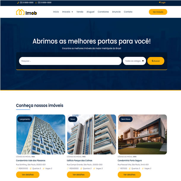 Criar Site Imobiliária Imóveis Template Wordpress Português Fácil de Editar 1897