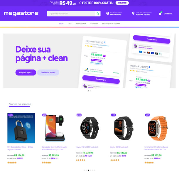 Criar Site Loja Virtual Template Wordpress Português Fácil de Editar 1900