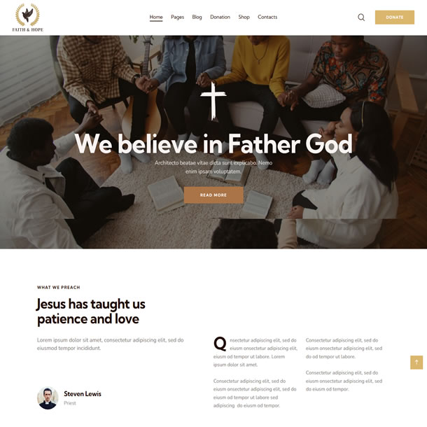 Criar Site Igreja Congregação Template Wordpress Elementor Fácil de Editar 1909